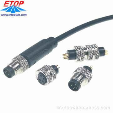 사용자 지정 IP67 IP68 방수 M- 시리즈 커넥터 케이블